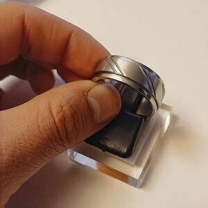 Men's Stainless Steel Spinning Ring Fidget Spinner Band Anxiety Relief  Size 10